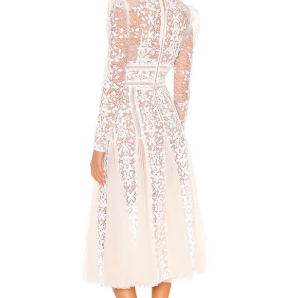 Bronx and Banco Megan Bridal Midi Dress in White - Picture 3 of 7